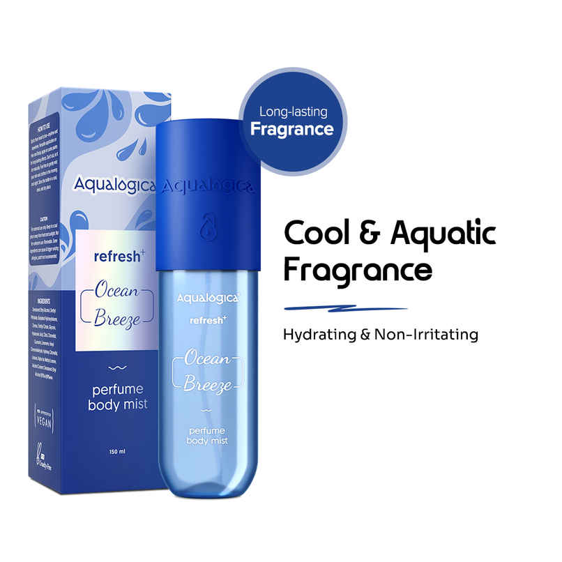 Aqualogica Refresh+ Ocean Breeze Perfume Body Mist Long- Lasting Fragrance