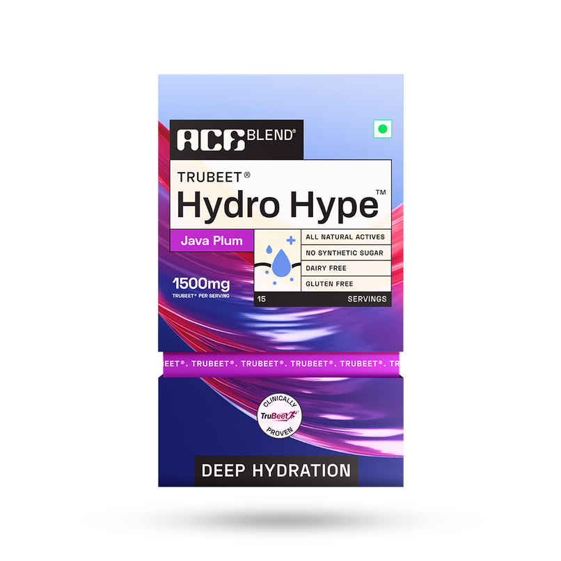Ace Blend Trubeet Hydro Hype Java Plum | Electrolyte & Recovery Drink Mix | 15 Servings