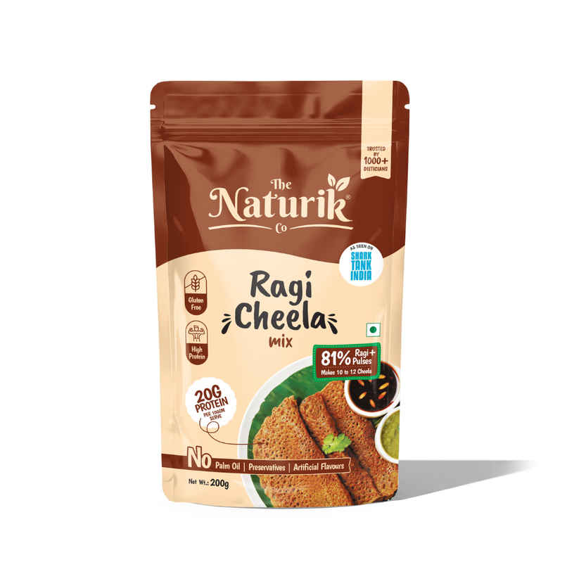 The Naturik Co Ragi High Protein Chilla Mix | Calcium Rich | Healthy Diet Breakfast