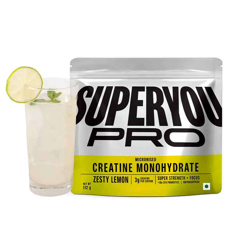 SuperYou Pro Micronised Creatine Monohydrate | 33 Servings | Zesty Lemon