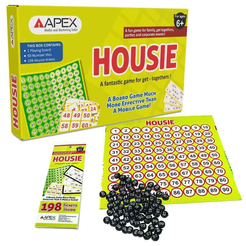 Apex Tambola Housie Board Game | Family & Party Game | Indoor Game | Age 6+ Apex Tambola Housie Board Game | Family & Party Game | Indoor Game | Age 6+