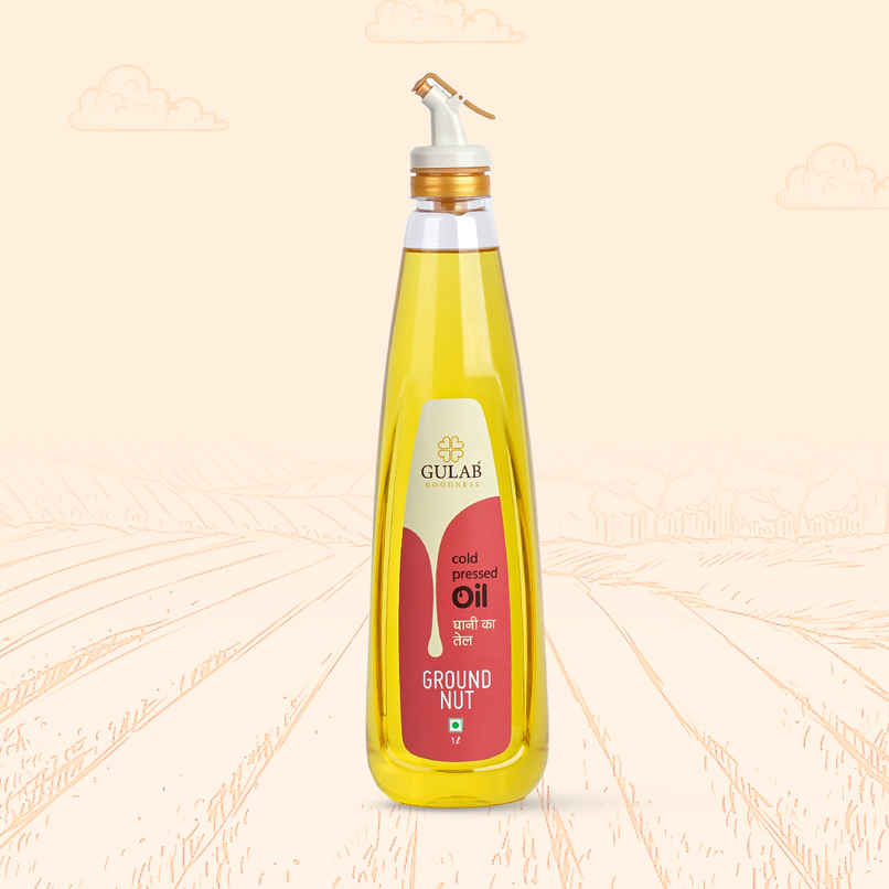 Gulab Groundnut (Peanut) Cold Pressed Oil | Bottle