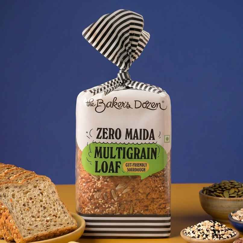 The Baker's Dozen Zero Maida Multigrain Bread | Gut Friendly | Whole Wheat | Healthy Bread The Baker's Dozen Zero Maida Multigrain Bread | Gut Friendly | Whole Wheat | Healthy Bread