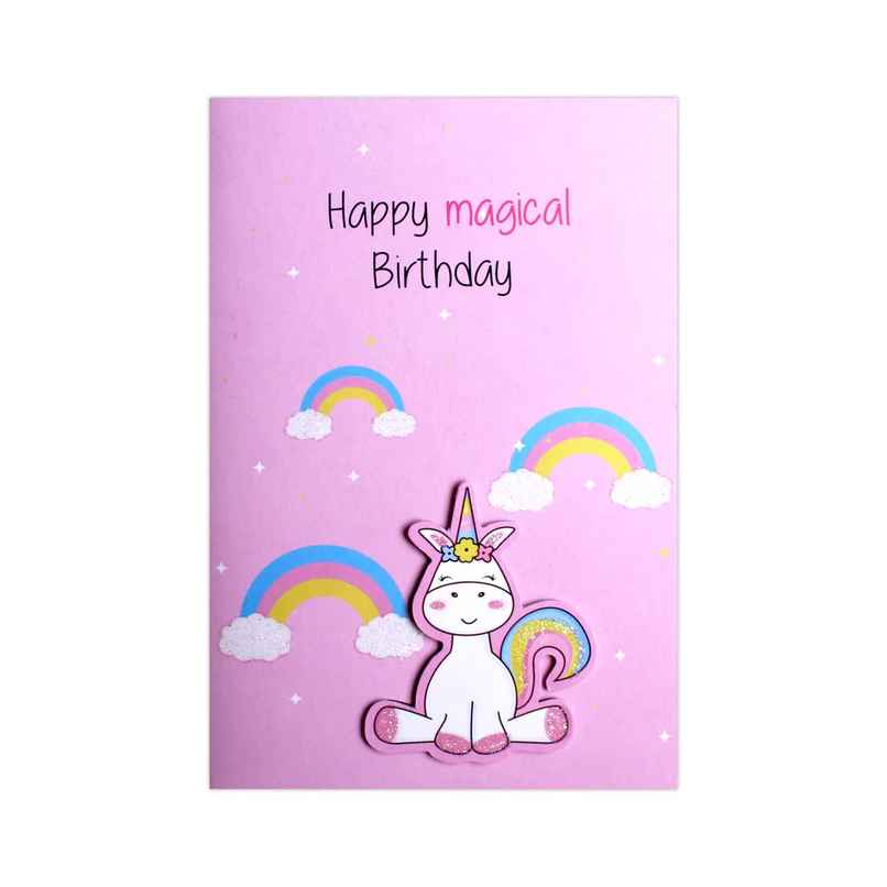 Itsy Bitsy Greeting Card & Envelope Magical Birthday 4 x 6 Inch 2 Pc Pb Lb