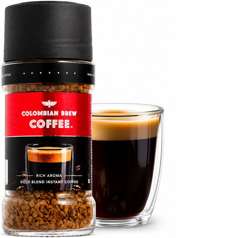 Colombian Brew Rich Aroma Gold Instant Coffee 10/12 Intensity - Freeze Dried