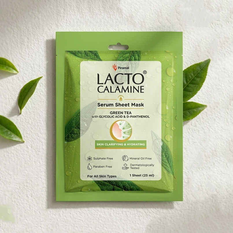 Lacto Calamine Green Tea Face Sheet Mask for Hydration, Calm & Clear Skin that Soothes Acne Lacto Calamine Green Tea Face Sheet Mask for Hydration, Calm & Clear Skin that Soothes Acne
