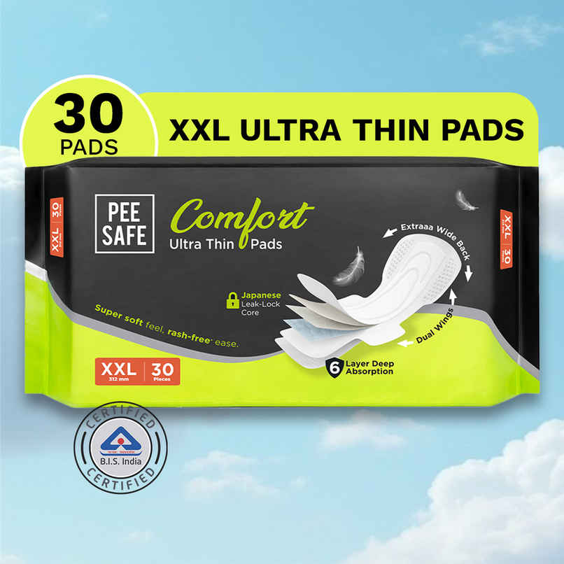 Pee Safe Ultra Thin Rash Free Sanitary Pads XXL (With Paper Disposal Covers) Pee Safe Ultra Thin Rash Free Sanitary Pads XXL (With Paper Disposal Covers)