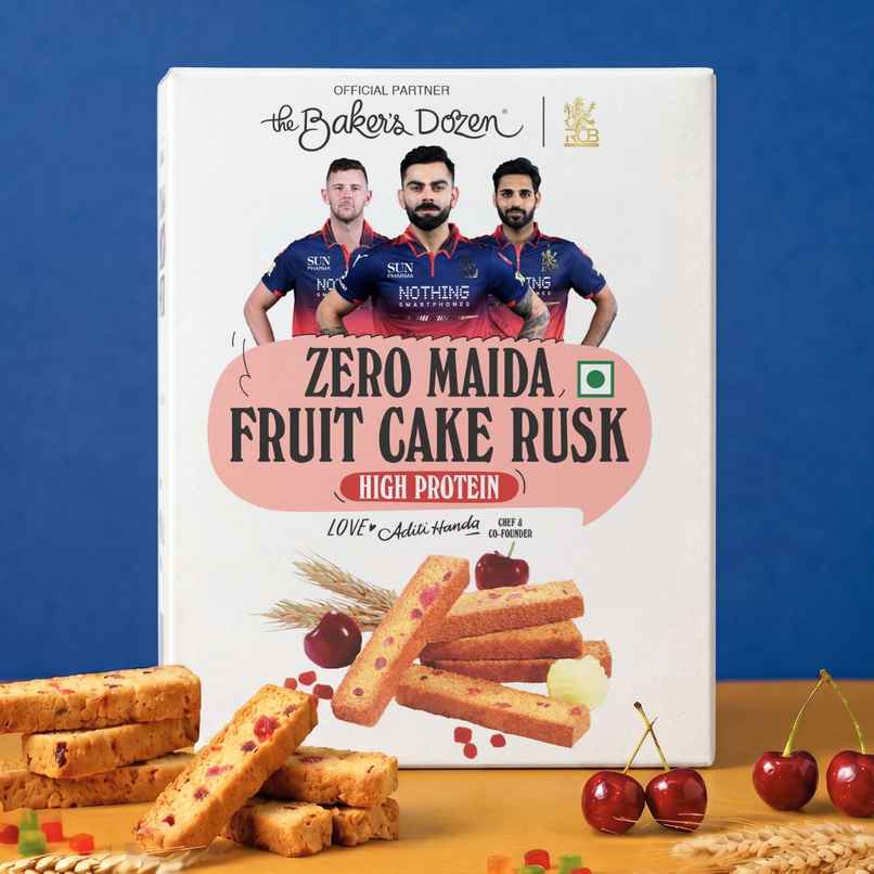The Baker's Dozen Fruit Cake Rusk, High Protein
