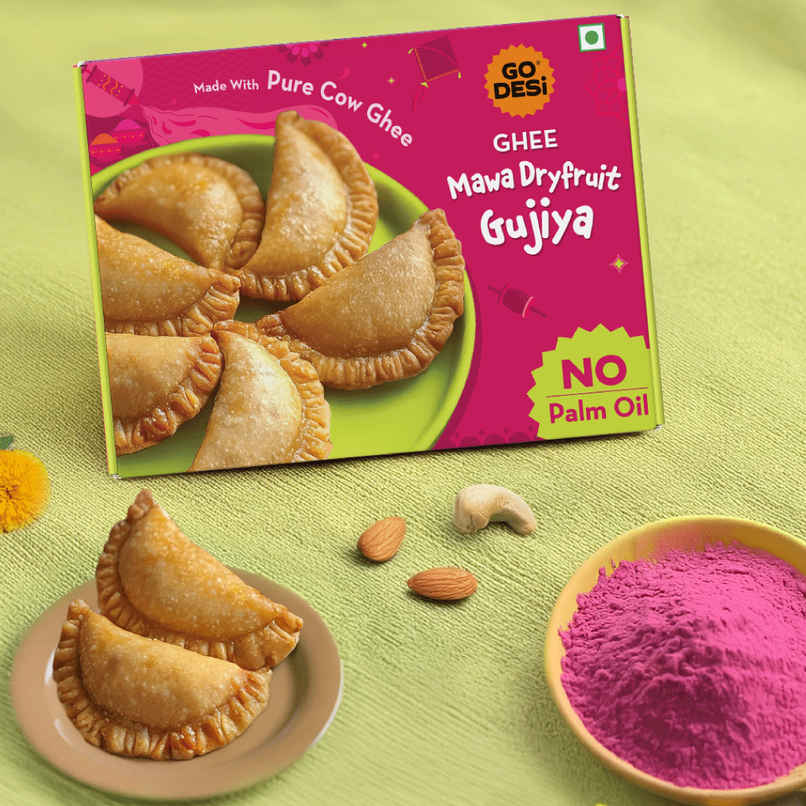 Ghee Mawa Dry Fruit Gujiya by GO DESI Ghee Mawa Dry Fruit Gujiya by GO DESI
