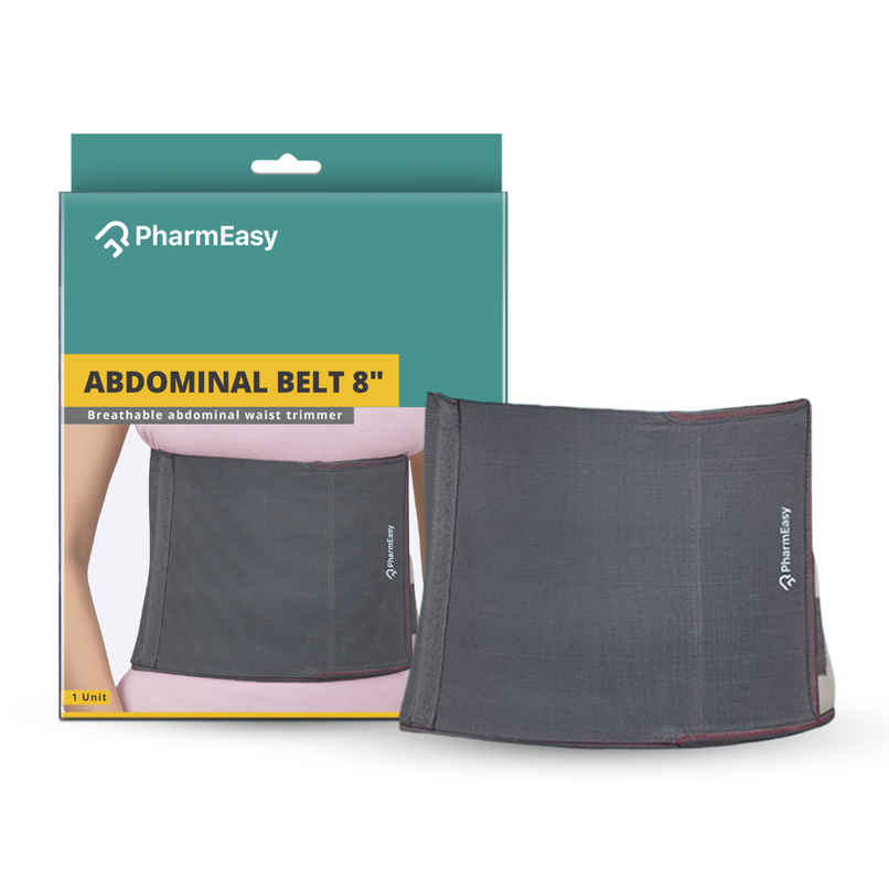 Pharmeasy Abdominal Binder 8 - Supports Your Back - Compresses Abdomen For Slimmer Look - Universal
