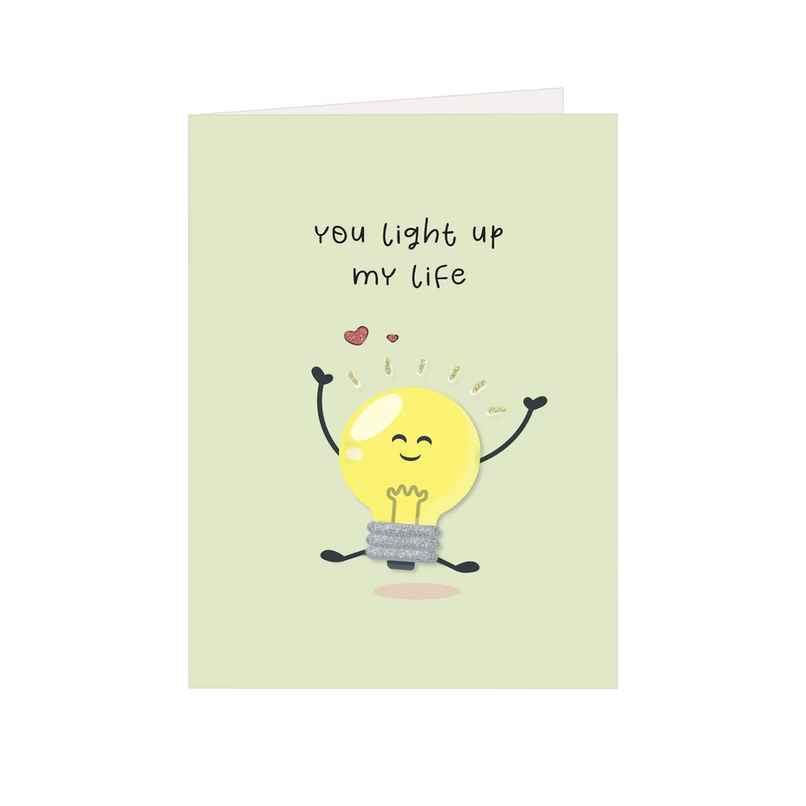 Itsy Bitsy Greeting Card & Envelope Light Up My Life 4 x 6 Inch Approx 2 Pc Pb Lb