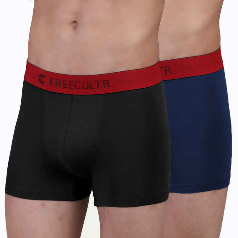 Freecultr Men's Anti-Bacterial Trunks | Royal Blue & Royal Black - 2XL