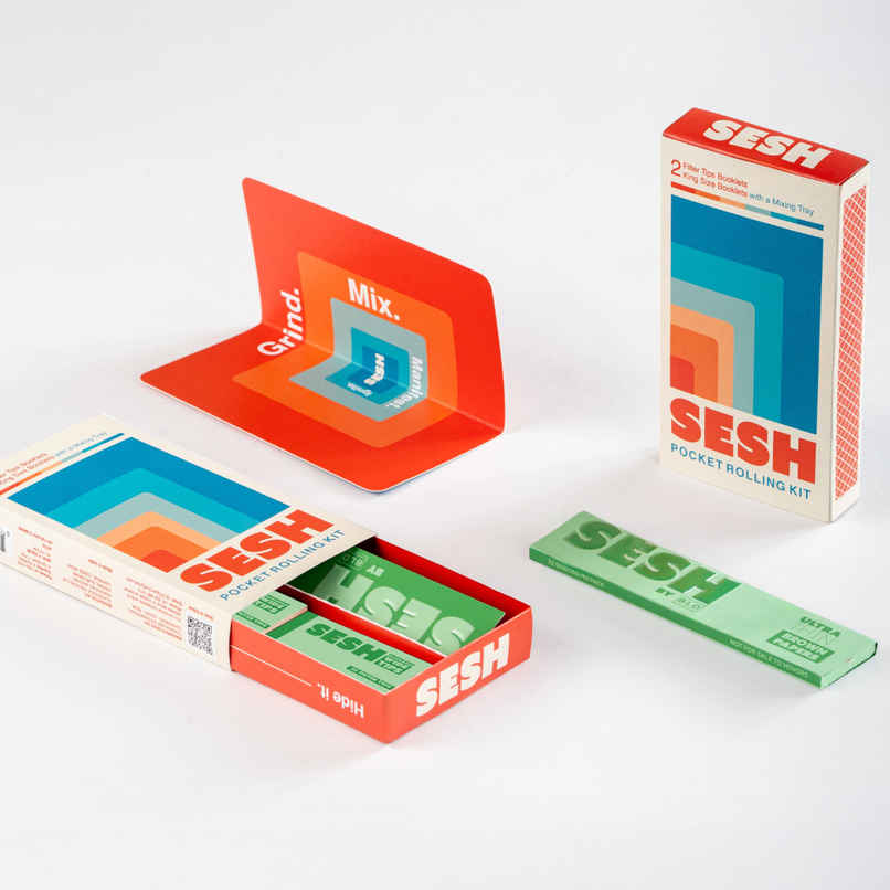 Sesh Pocket Rolling Paper Combo Pack | Mixing Tray & Papers | Carry Slide Box Sesh Pocket Rolling Paper Combo Pack | Mixing Tray & Papers | Carry Slide Box