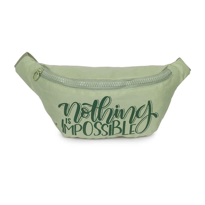 QIPS Unisex Polyester 1 L Waist Bag | Saga Green