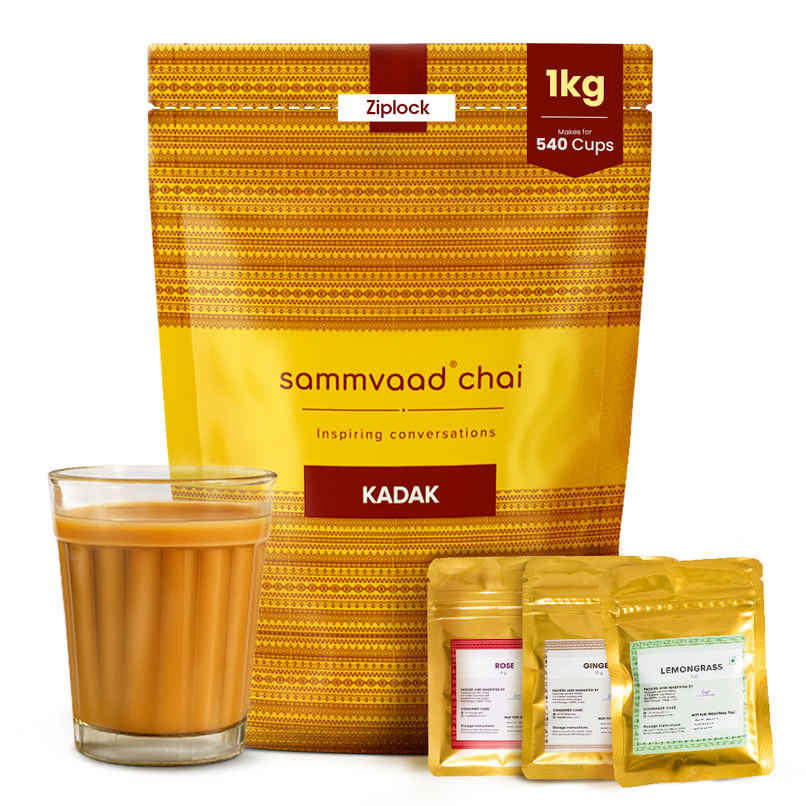 Teabox Sammvaad Kadak Chai | Premium Black Tea (CTC) | Bold and Aromatic Tea with 3 Free Spices Teabox Sammvaad Kadak Chai | Premium Black Tea (CTC) | Bold and Aromatic Tea with 3 Free Spices