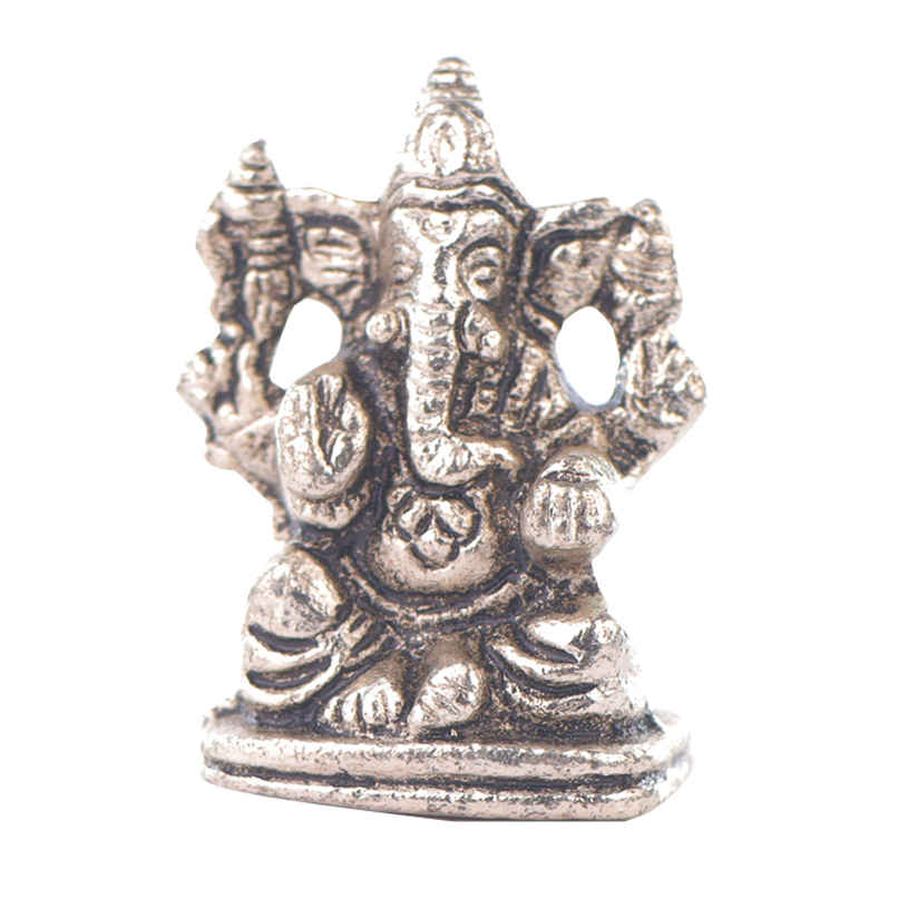 Ganesh Ji Idol in Gold Polish | Small Size | Devnidhi