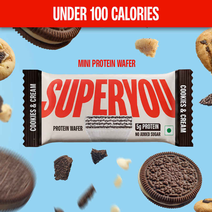 SuperYou Cookies & Cream Mini Wafer Protein Bar SuperYou Cookies & Cream Mini Wafer Protein Bar