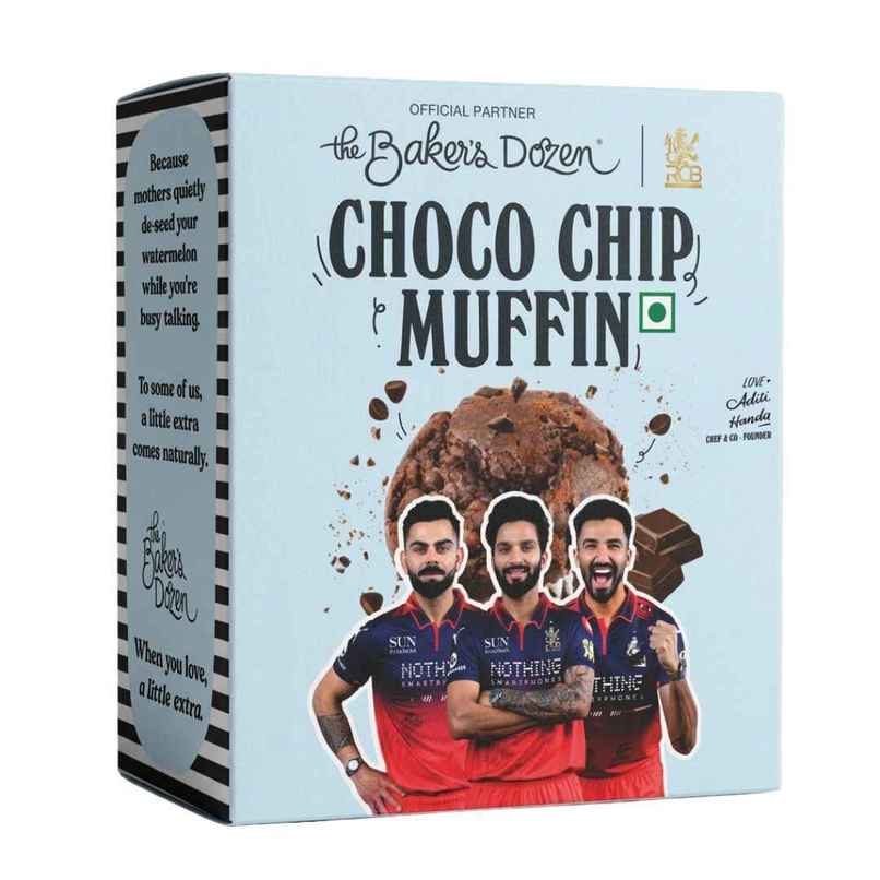 The Baker's Dozen Chocochip Muffin | Veg/Eggless Cake | Cup Cake | Tiffin Cake | Chocolate Muffin