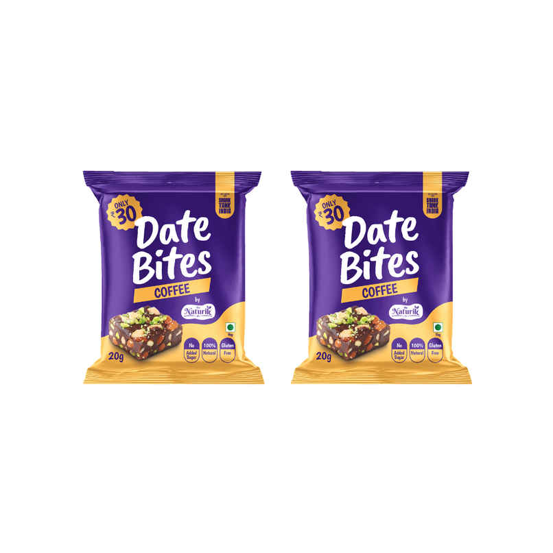 The Naturik Co Coffee Date Almond Bites | No Added Sugar | Healthy Snack for Energy