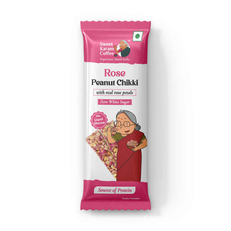 Sweet Karam Coffee Rose Peanut Chikki Bar | No White Sugar Sweet Karam Coffee Rose Peanut Chikki Bar | No White Sugar