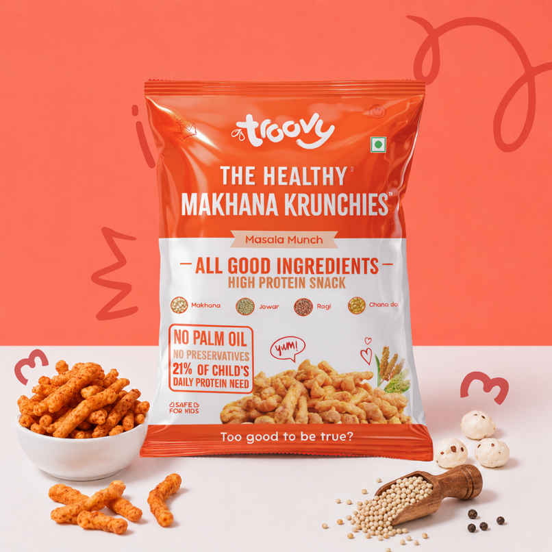 Troovy Healthy Makhana Krunchies | High Protein, No Palm Oil Troovy Healthy Makhana Krunchies | High Protein, No Palm Oil