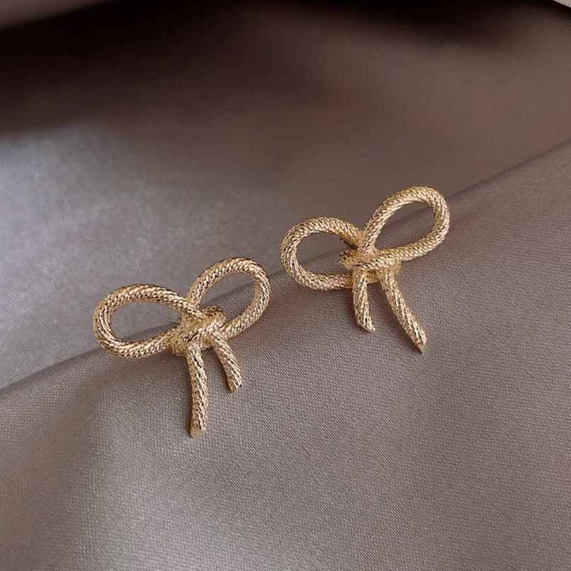 Beautynx Golden Ribbon Knot Earrings | Gold | BNX-EAR-0030