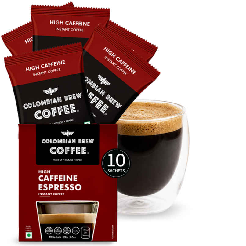 Colombian Brew High Caffeine Instant Coffee | 10 Sachets