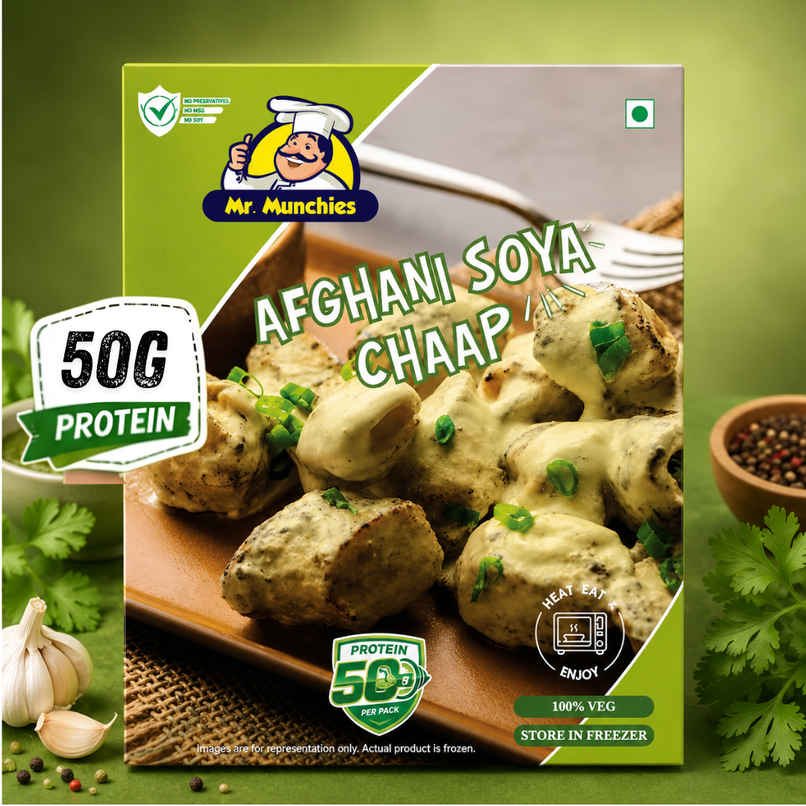 Mr. Munchies Afghani Soya Chaap | 50g Protein Mr. Munchies Afghani Soya Chaap | 50g Protein
