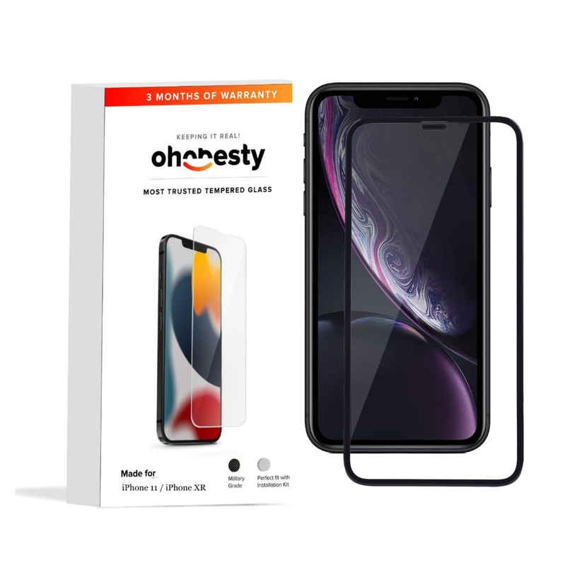 OHONESTY Tempered Glass Screen Protector for iPhone 11|XR| 9H Hardness| Easy Fit