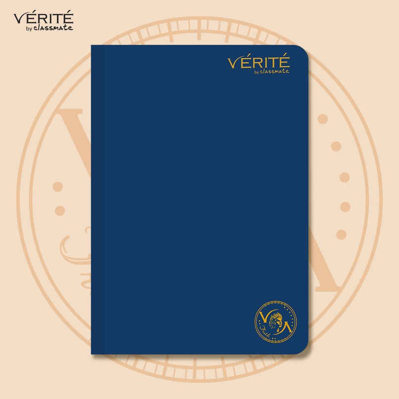 Verite by Classmate | Lay Flat Longbook | Royal Blue | Size 297 X 210 | Single Line | 140 Pages