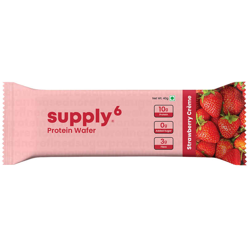Supply6 Strawberry Creme Multigrain Protein Wafer Bar