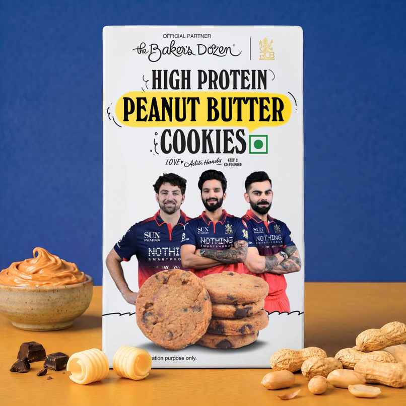 The Baker's Dozen Peanut Butter High Protein Cookies- 150 gm | 28% Peanut Butter | Healthy Cookies The Baker's Dozen Peanut Butter High Protein Cookies- 150 gm | 28% Peanut Butter | Healthy Cookies