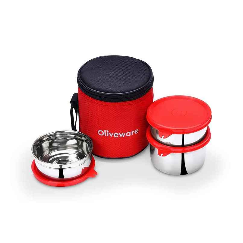 Oliveware Lovely Stylo Lunch Box - Red