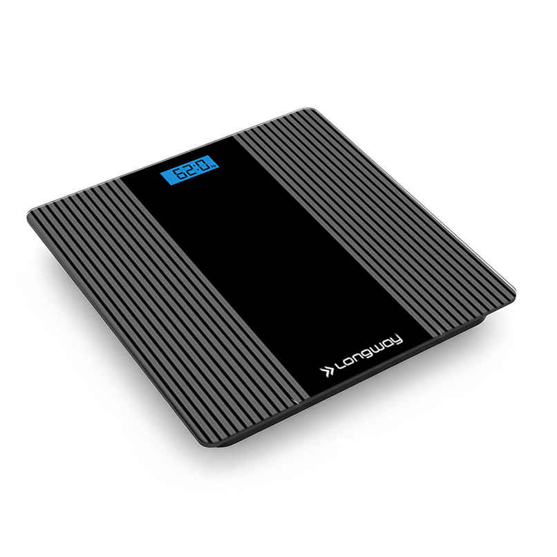 Longway Weight Machine for Home | Digital Bathroom Scale for Human Body Weight , Black, Strive