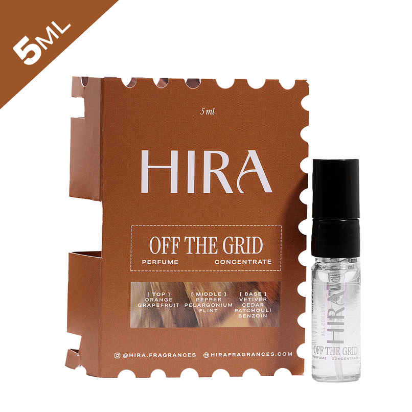 HIRA Off The Grid Eau De Perfume Mini for Men with Earthy & Citrus Notes