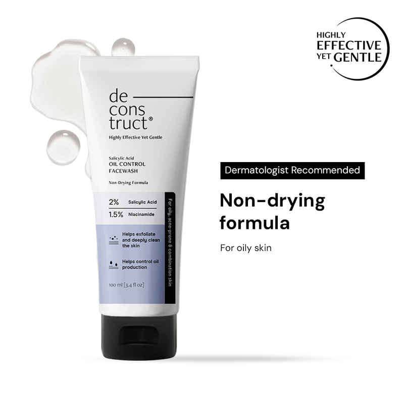 Deconstruct Oil Control Face Wash | 2% Salicylic Acid & 1.5% Niacinamide | Controls Oil Deconstruct Oil Control Face Wash | 2% Salicylic Acid & 1.5% Niacinamide | Controls Oil