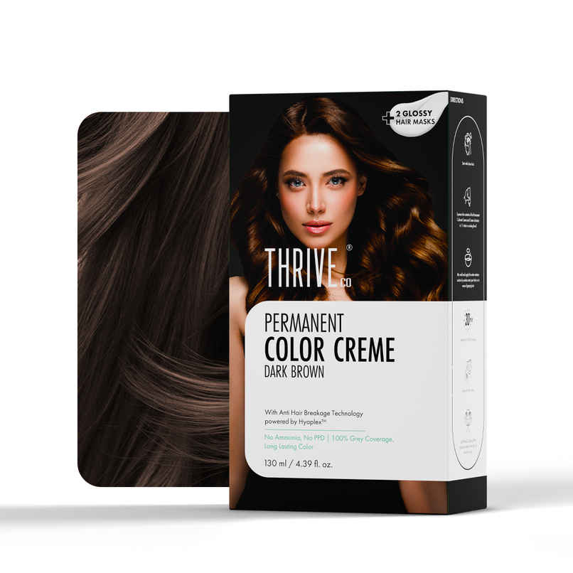 ThriveCo Permanent Color Creme | No Ammonia | No Ppd | Dark Brown