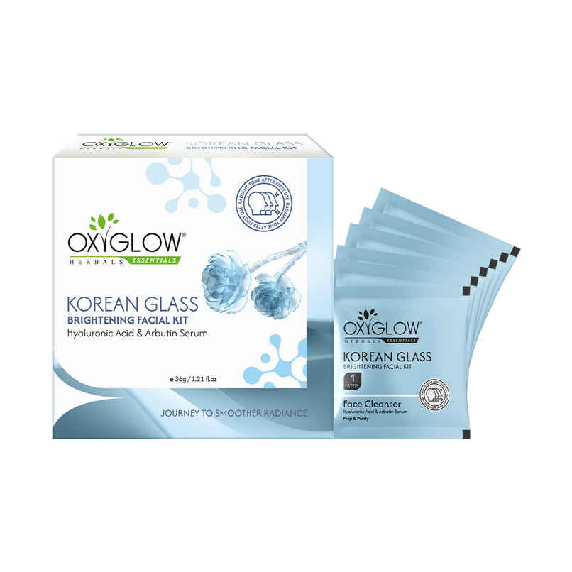 OxyGlow Herbals Korean Glass Brightening Facial Kit with Hyaluronic Acid & Arbutin Serum OxyGlow Herbals Korean Glass Brightening Facial Kit with Hyaluronic Acid & Arbutin Serum