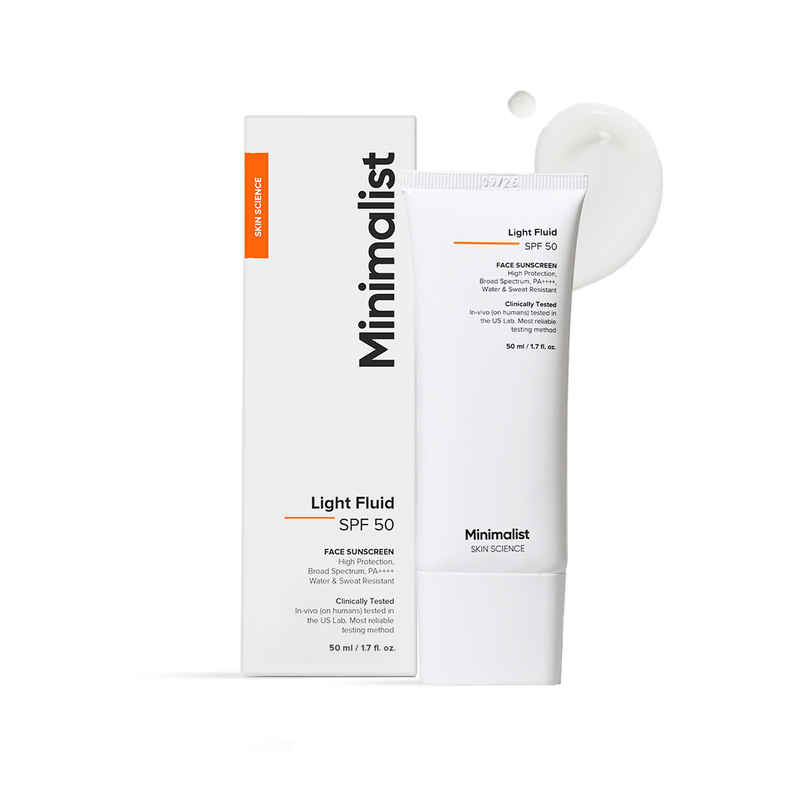 Minimalist Light Fluid Sunscreen SPF 50 for Oily Skin | In-vivo Tested Minimalist Light Fluid Sunscreen SPF 50 for Oily Skin | In-vivo Tested