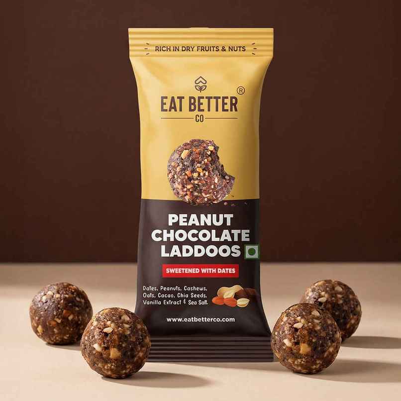 Eat Better Co Peanut & Chocolate Laddoos High Protein, Truly Natural Eat Better Co Peanut & Chocolate Laddoos High Protein, Truly Natural