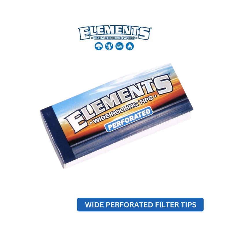 Elements Wide Perforated Tips/Roach Pad - 50 Leaves Elements Wide Perforated Tips/Roach Pad - 50 Leaves