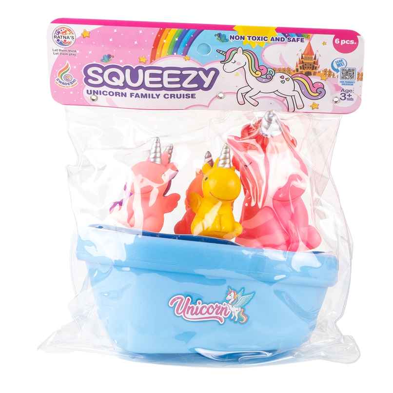 Ratna's Squeezy Unicorn Family Cruise (Colour May Vary)
