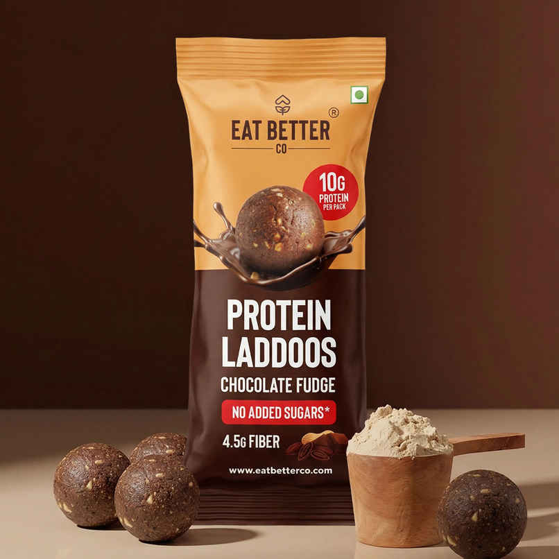 Eat Better Co Protein Laddu | Chocolate Fudge