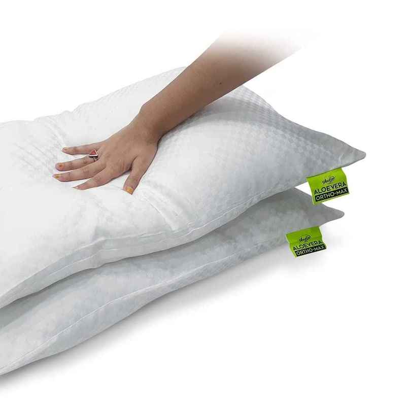 Kopa Unisex Solid Polyester Neck Pillow | White - One Size