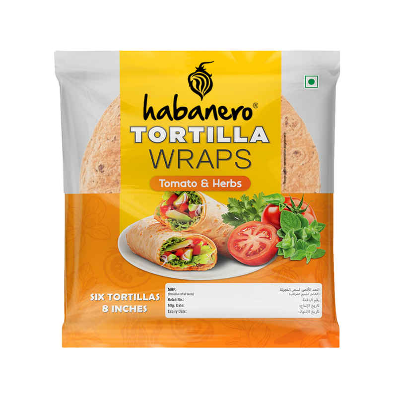 Habanero Tomato & Herbs Tortilla Wraps Habanero Tomato & Herbs Tortilla Wraps