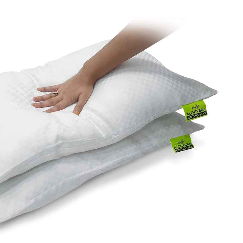 Kopa Unisex Solid Polyester Neck Pillow | White - One Size