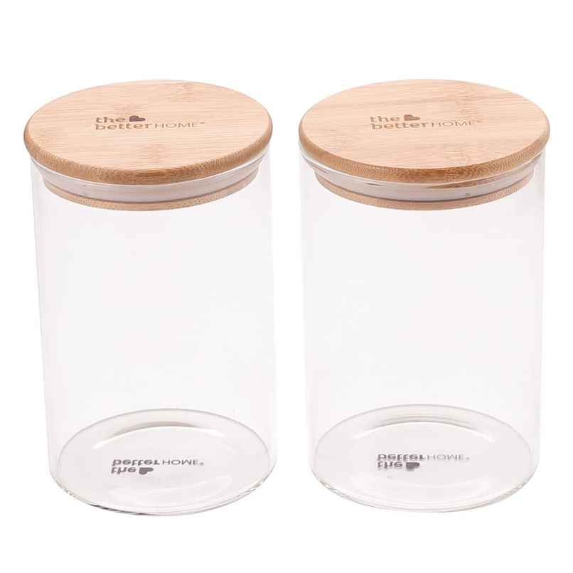 The Better Home Borosilicate Jars 1000Ml (Pack Of 2)