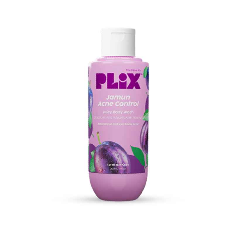 Plix The Plant Fix Jamun 2% Salicylic Acid Body Wash For Body Acne | Bumpy Skin Plix The Plant Fix Jamun 2% Salicylic Acid Body Wash For Body Acne | Bumpy Skin