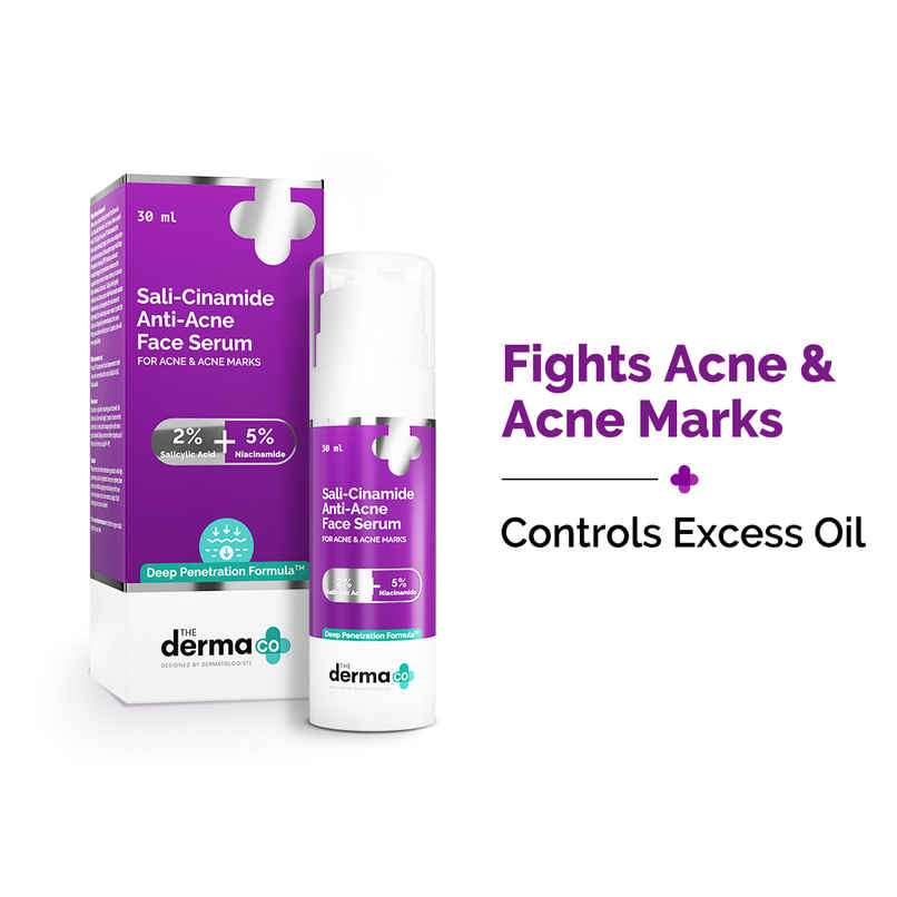 The Derma Co Sali-Cinamide Anti-Acne Face Serum With 2% Salicylic Acid & 5% Niacinamide The Derma Co Sali-Cinamide Anti-Acne Face Serum With 2% Salicylic Acid & 5% Niacinamide