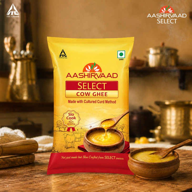 Aashirvaad Pure Cow Ghee | Pouch | Rich Aroma Aashirvaad Pure Cow Ghee | Pouch | Rich Aroma
